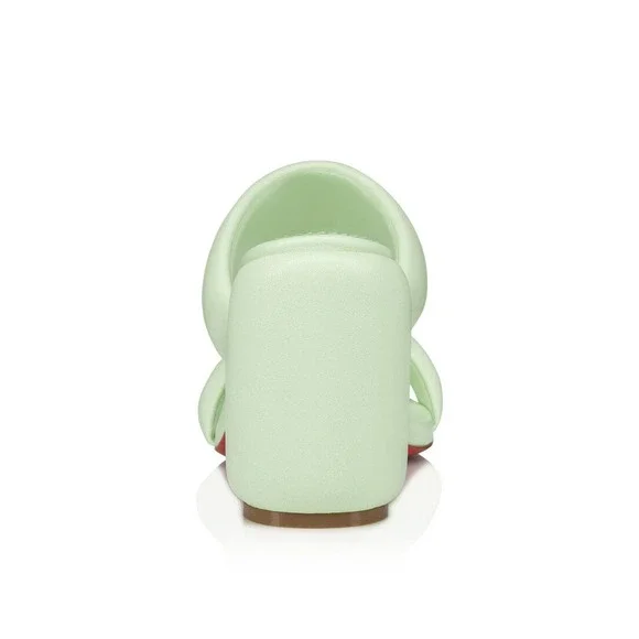 Christian Louboutin Inflama Sab 85 Block Heeled Sandals in Green Sz 39 Sz 9 - Picture 4 of 8